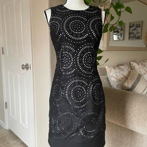 Womens White House Black Market Black Mini Dress